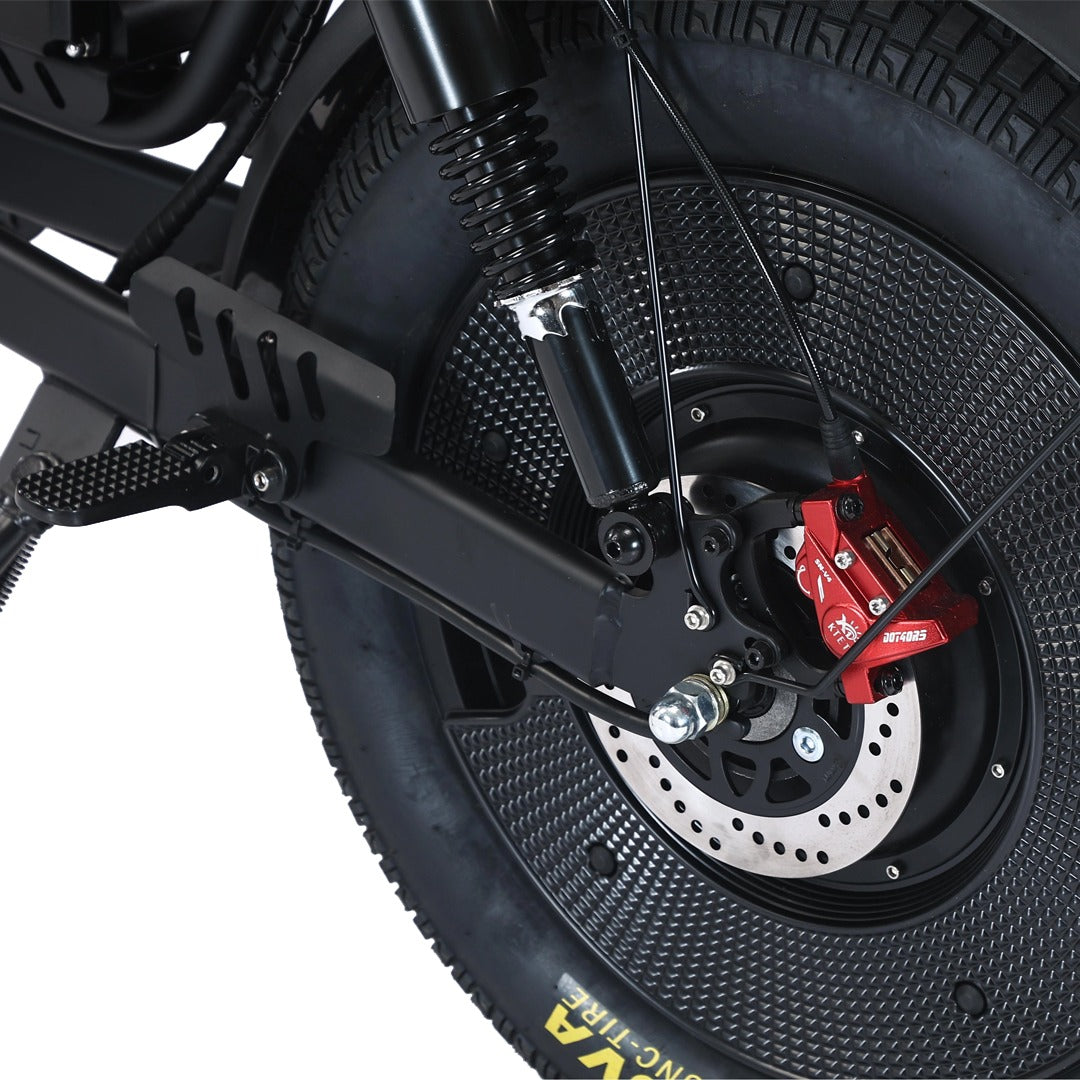 Megawheels Black Warrior Fat Harley Electric MotorBike 48 V Scooter With Removable Lithium Battery
