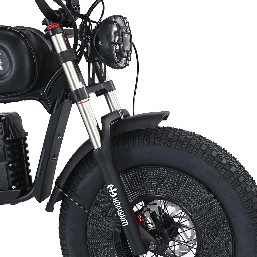 Megawheels Black Warrior Fat Harley Electric MotorBike 48 V Scooter With Removable Lithium Battery