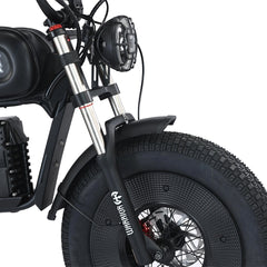 Megawheels Black Warrior Fat Harley Electric MotorBike 48 V Scooter With Removable Lithium Battery