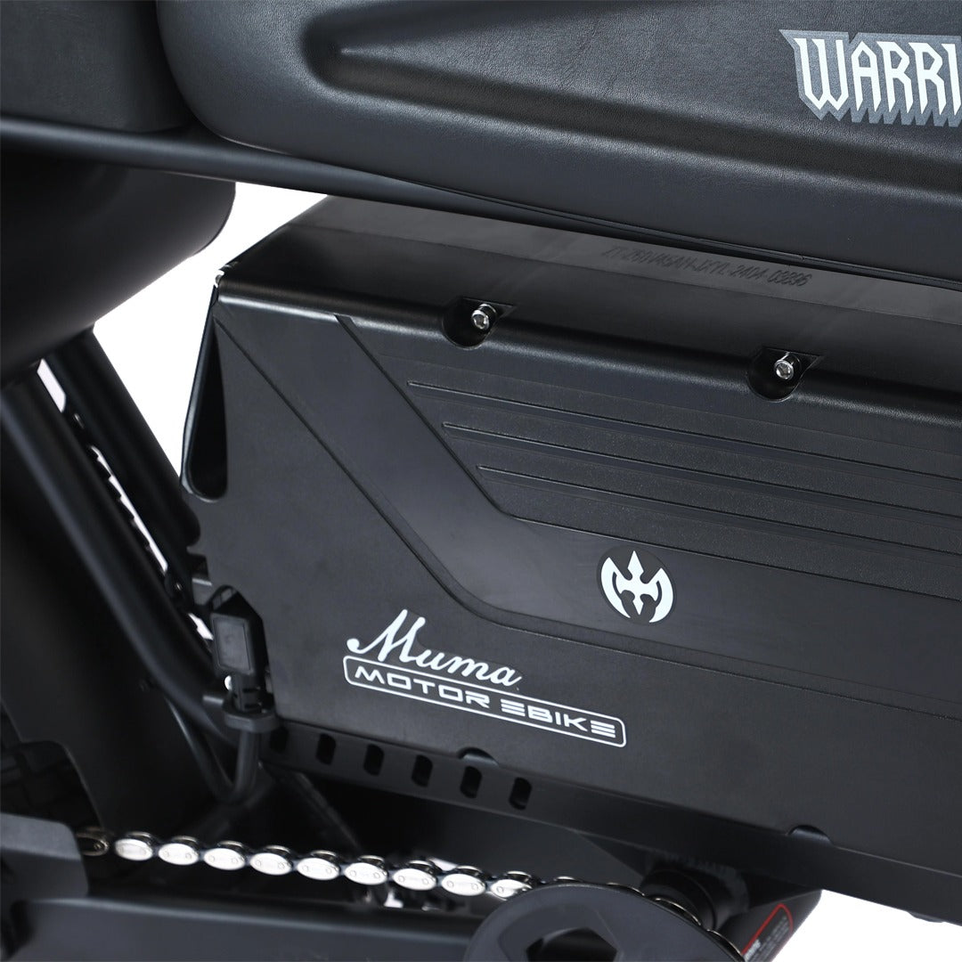 Megawheels Black Warrior Fat Harley Electric MotorBike 48 V Scooter With Removable Lithium Battery