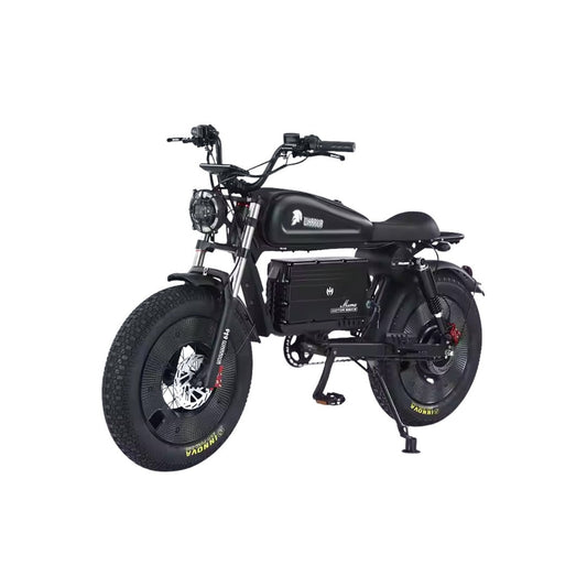 Megawheels Black Warrior Fat Harley Bike 48 V With Removable Lithium Battery
