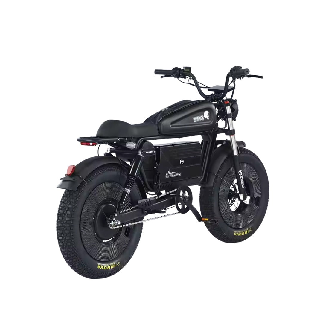 Megawheels Black Warrior Fat Harley Electric MotorBike 48 V Scooter With Removable Lithium Battery
