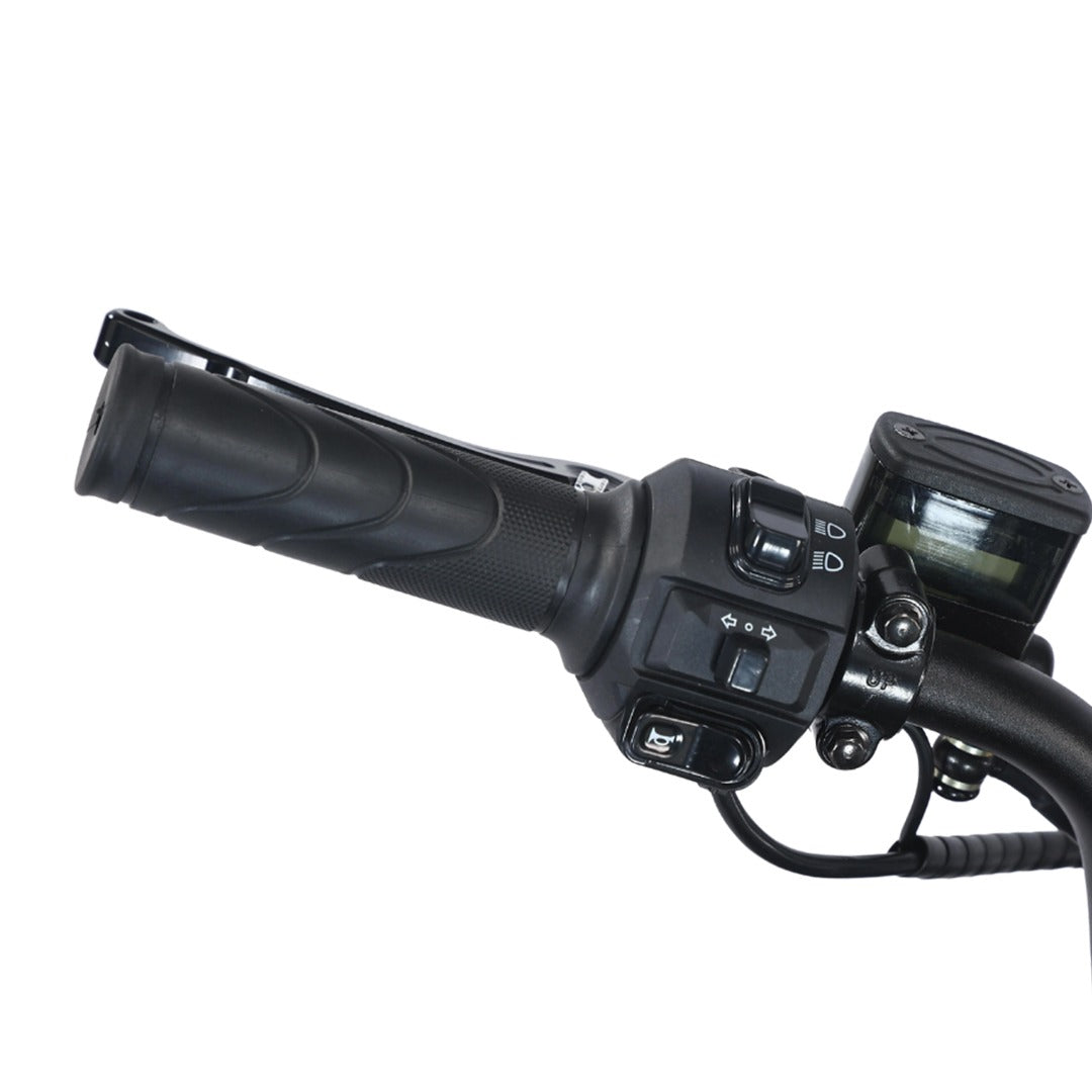 Megawheels Black Warrior Fat Harley Electric MotorBike 48 V Scooter With Removable Lithium Battery
