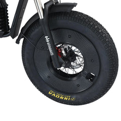 Megawheels Black Warrior Fat Harley Electric MotorBike 48 V Scooter With Removable Lithium Battery
