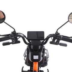 Kugoo 3-Wheel Electric Tricycle Bike  handlebar with mirrors and a screen 