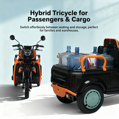 Hybrid Kugoo 3-Wheel Electric cargo Tricycle 500W
