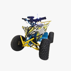 Yellow and blue ATV Quad Bike