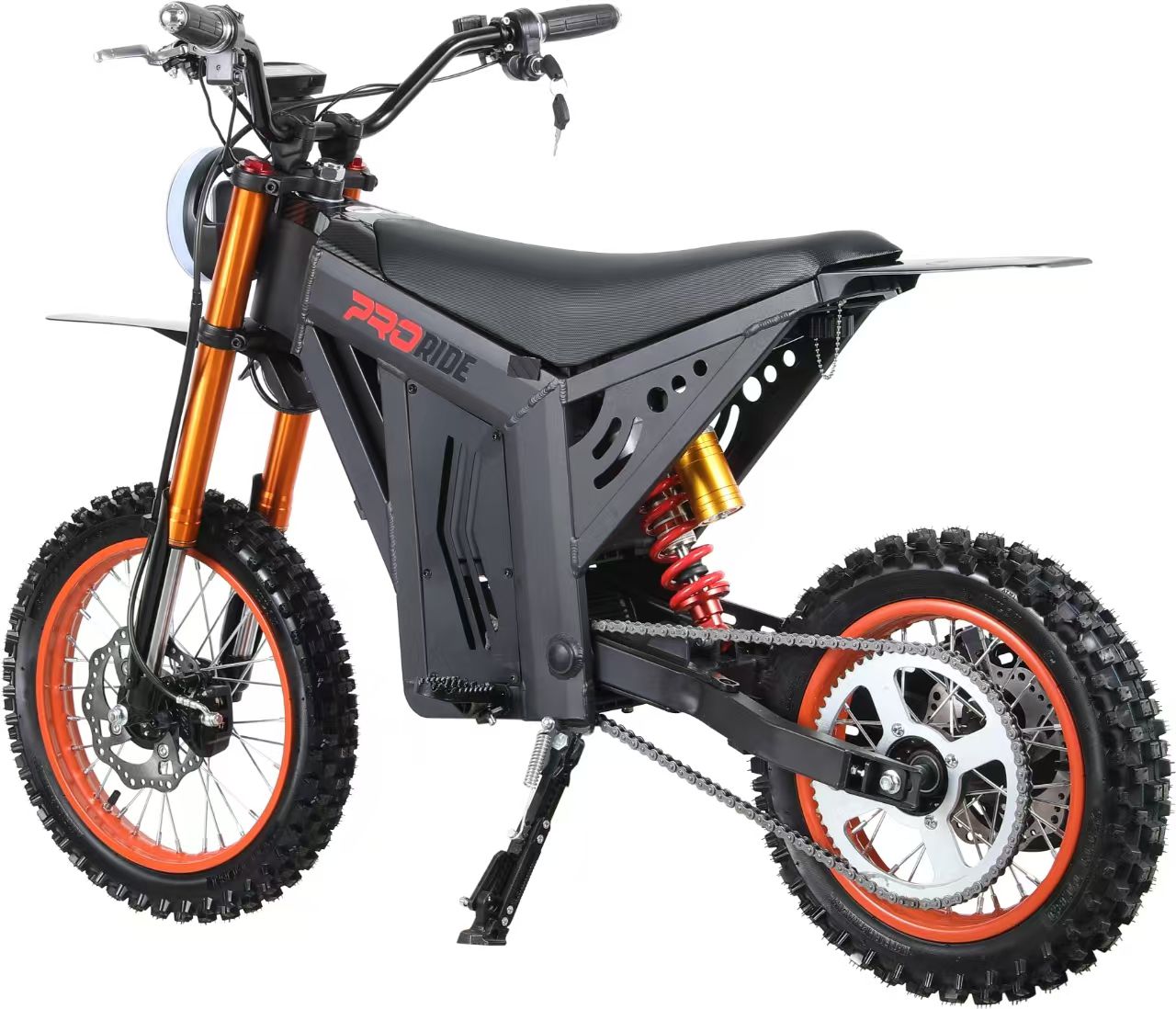 Side view of Pro Ride X1 Off Road Electric Dirt Bike