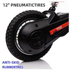 Megawheels RMX 24V Electric Kids Dirt Bike With Rubber Tyres & Leather Seat at Gulf Buggy
