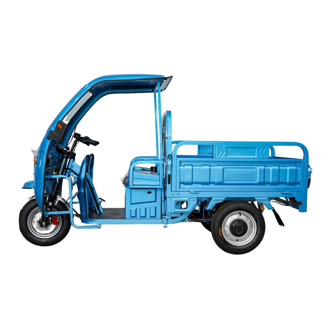 Side view of Electric Cargo Tricycle 1.6 Mtr Closed Cabin