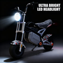 Electric Runner Dirt Fat Bike with ultra bright LED headlight