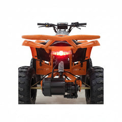 Close-up of a red light on an orange Nitron Electric ATV Power Off Road Quad Bike