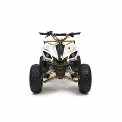 48 v off road electric quad for teens - gold and white
