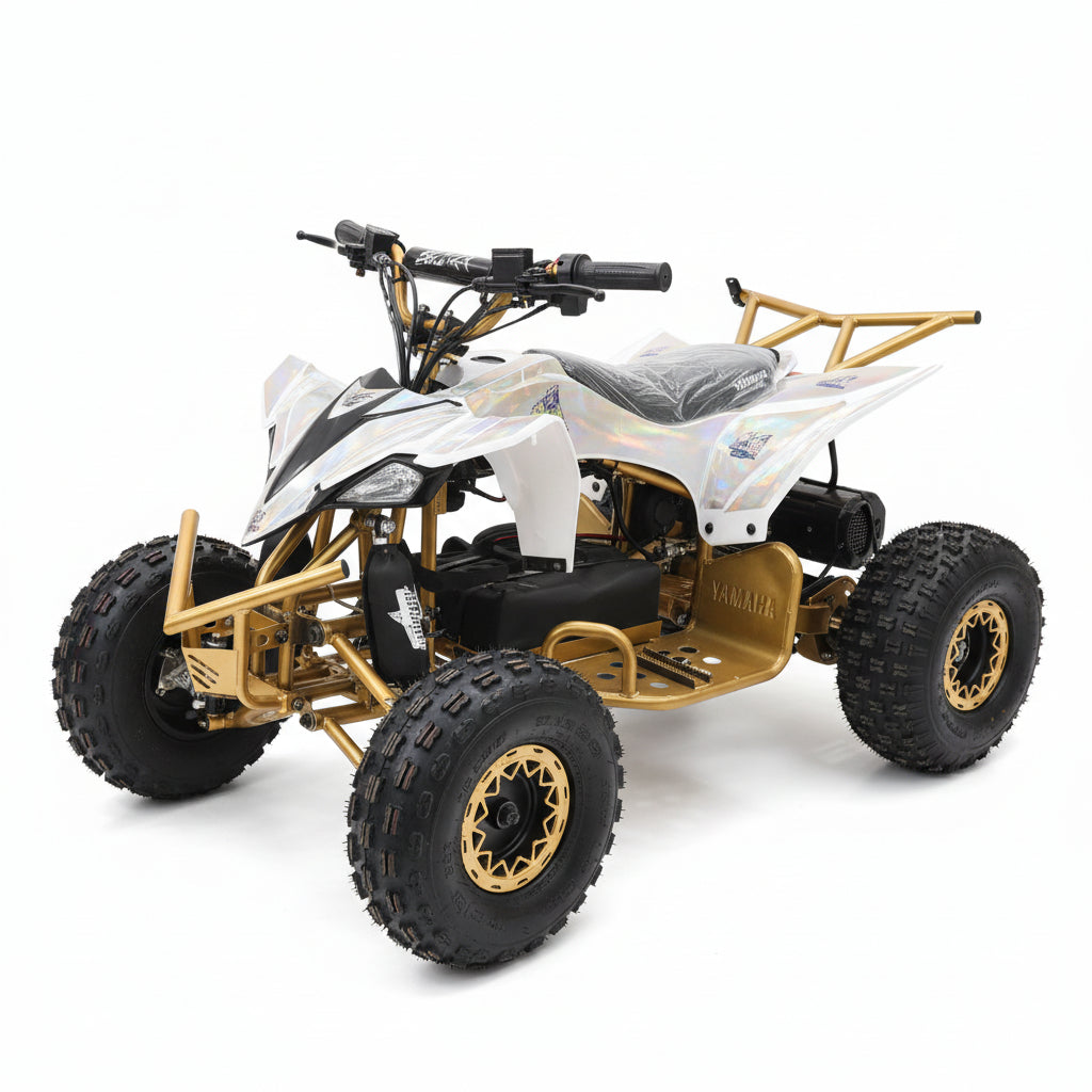 White and gold ATV 