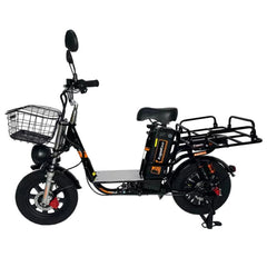 Kugoo Kirin V3 PRO Electric Delivery Scooter with front and rear baskets 