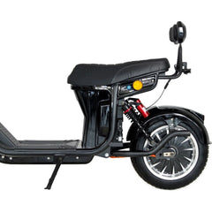 Black Kugoo Electric Fat Tyre Harley Scooter with Seat