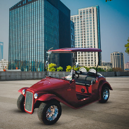 Megawheels Vintage Classic 4 Seater Royal Vintage Electric Golf Cart Buggy