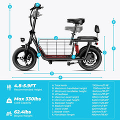 WindHorse C3 Electric Scooter  Dimensions